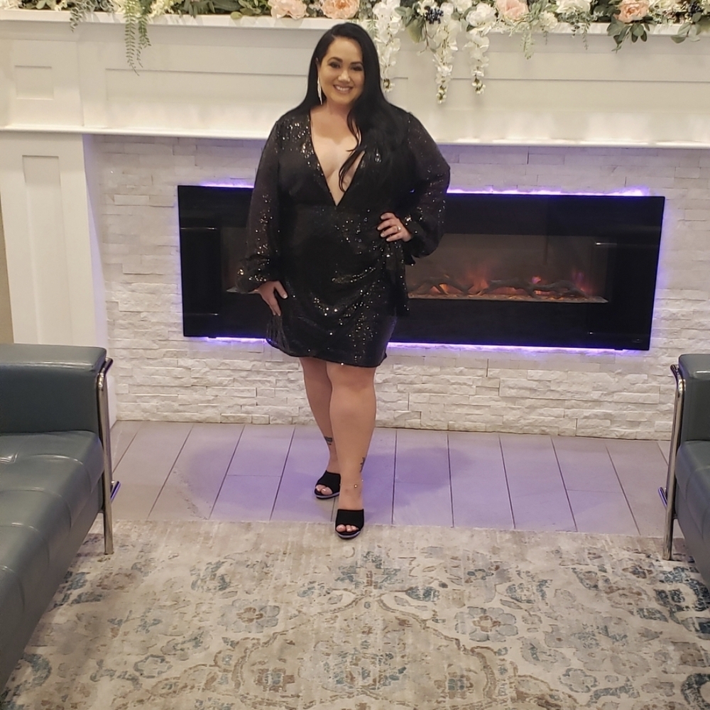 Black Sequin Dress